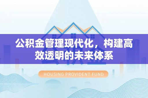 尚志公积金管理现代化，构建高效透明的未来体系