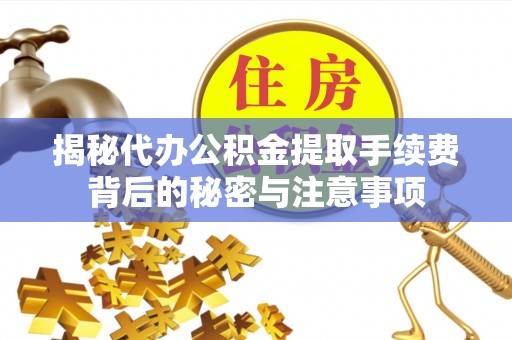 尚志揭秘代办公积金提取手续费背后的秘密与注意事项