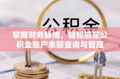 尚志掌握财务脉搏，轻松搞定公积金账户余额查询与管理